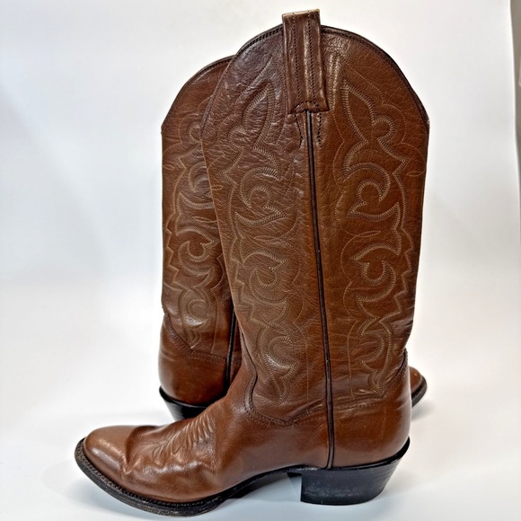 Panhandle Slim Western Boots Mens 8.5 D Brown Leather Cowboy Pull On - Picture 10 of 16